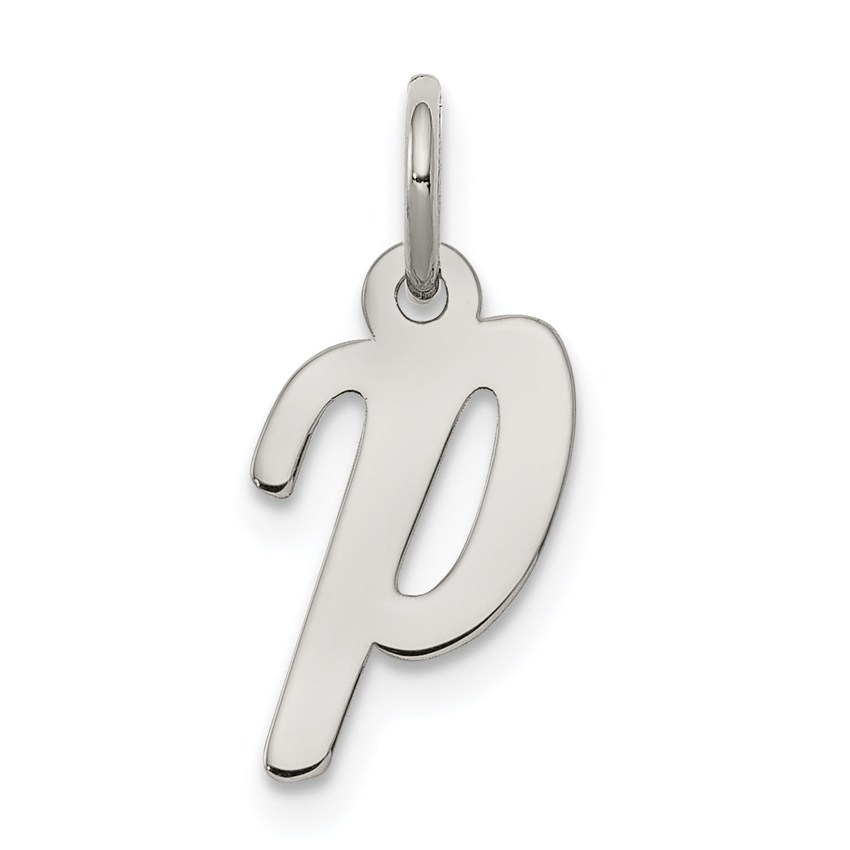 Sterlingsilber Rhodiniert Schreibschrift Buchstabe P Initiale Charm