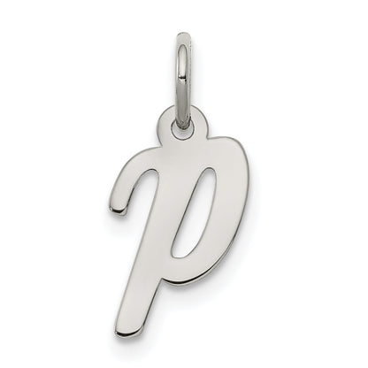 Sterlingsilber Rhodiniert Schreibschrift Buchstabe P Initiale Charm