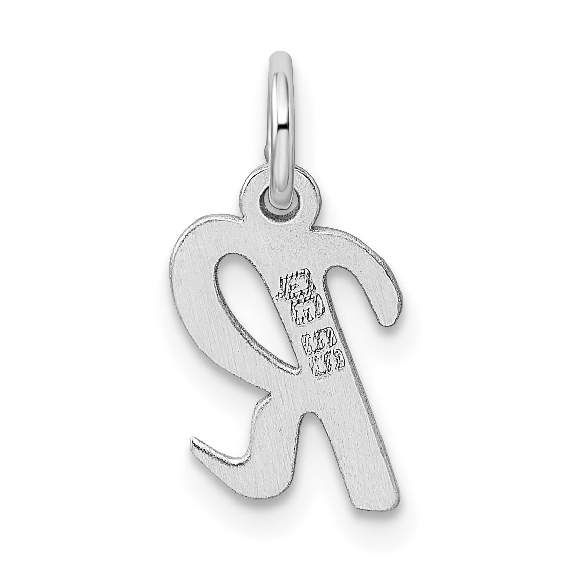 Sterlingsilber Rhodiniert Schreibschrift Buchstabe R Initiale Charm