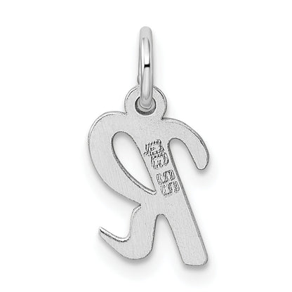 Sterlingsilber Rhodiniert Schreibschrift Buchstabe R Initiale Charm
