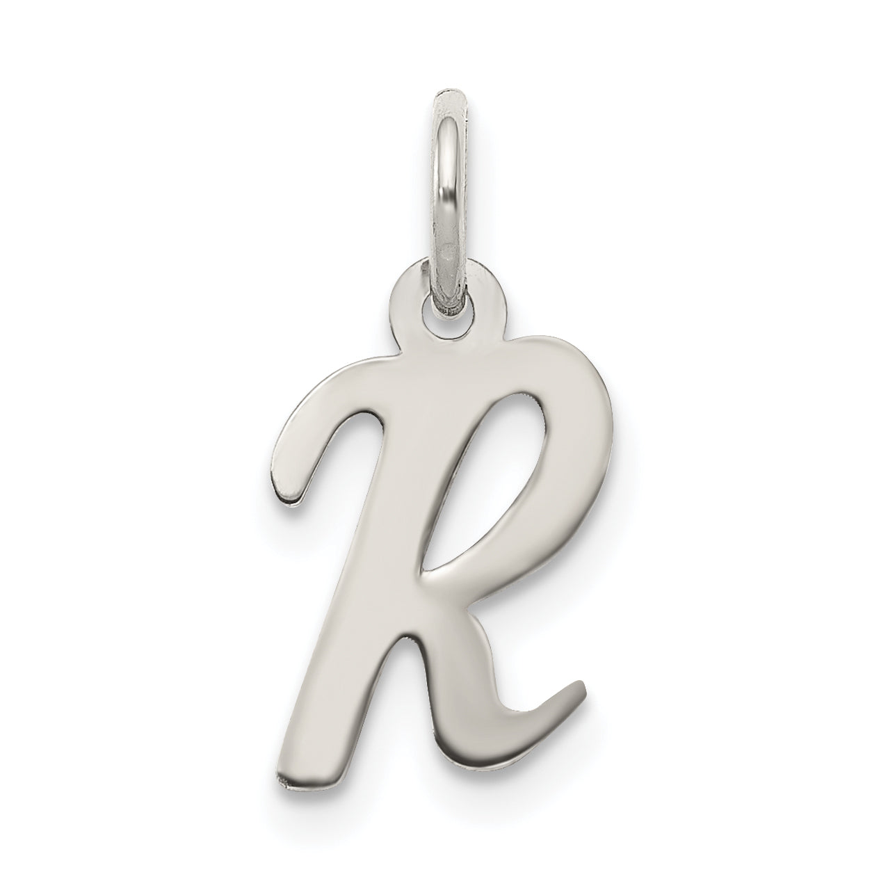 Sterlingsilber Rhodiniert Schreibschrift Buchstabe R Initiale Charm