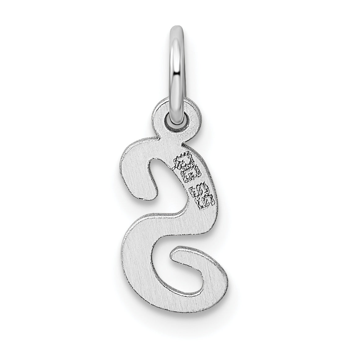 Sterlingsilber Rhodiniert Schreibschrift Buchstabe S Initiale Charm