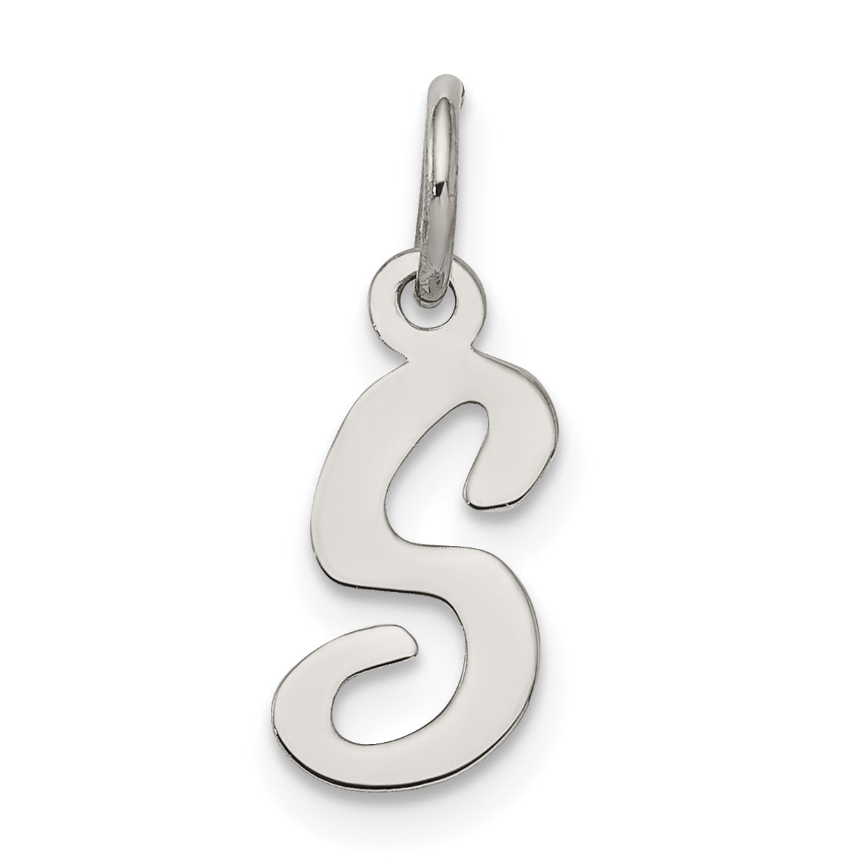 Sterlingsilber Rhodiniert Schreibschrift Buchstabe S Initiale Charm