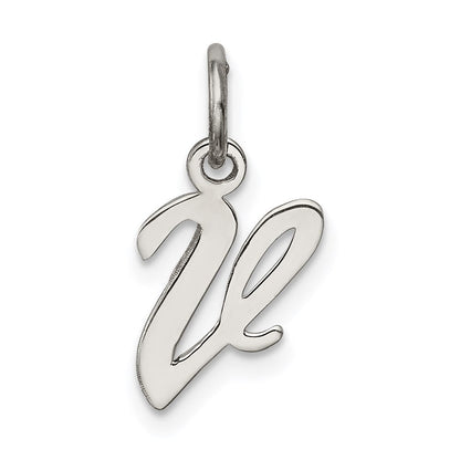 Sterlingsilber Rhodiniert Schreibschrift Buchstabe V Initiale Charm