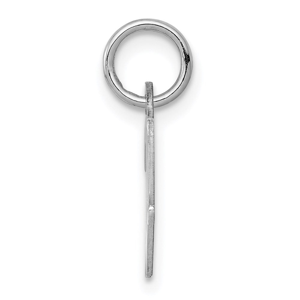 Sterlingsilber Rhodiniert Schreibschrift Buchstabe W Initiale Charm