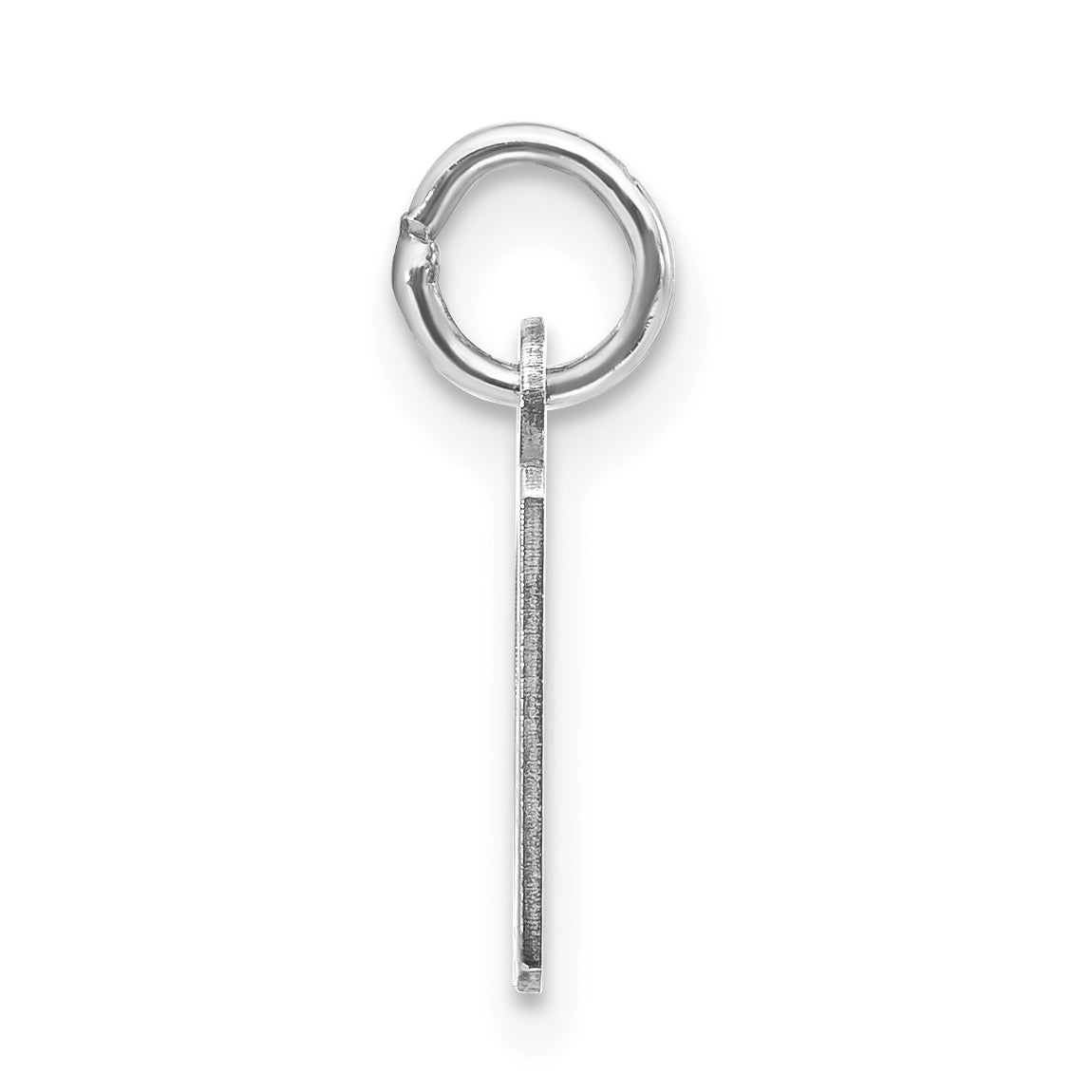 Sterlingsilber Poliert Klein Schräg Block Initiale D Charm