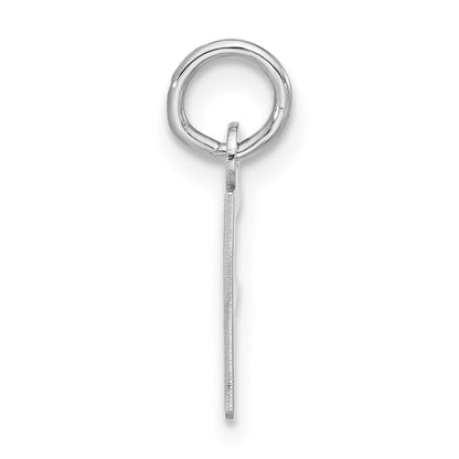 Sterlingsilber Poliert Klein Schräg Block Initiale F Charm