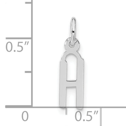 Sterlingsilber Klein Schräg Block Initiale H Charm