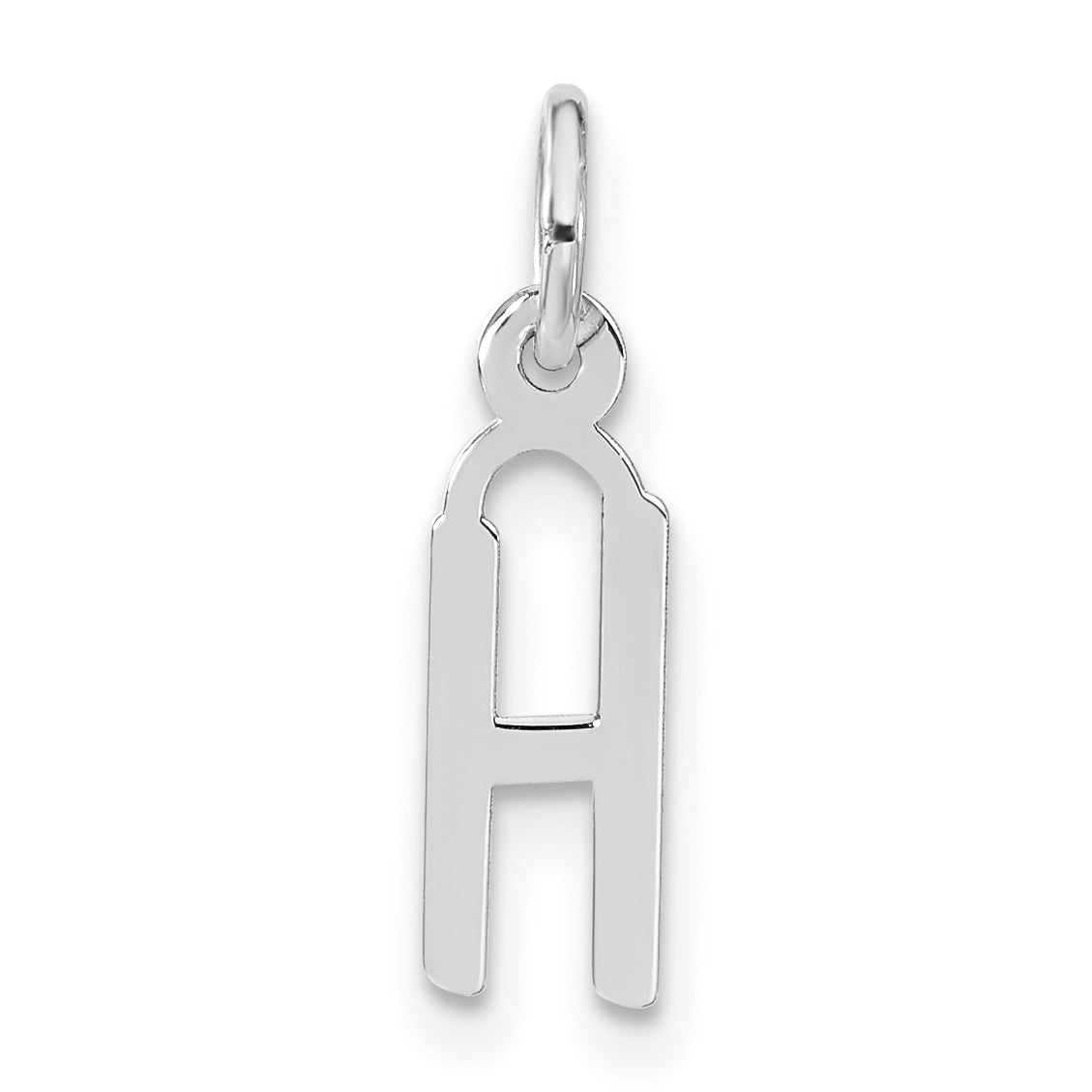 Sterlingsilber Klein Schräg Block Initiale H Charm