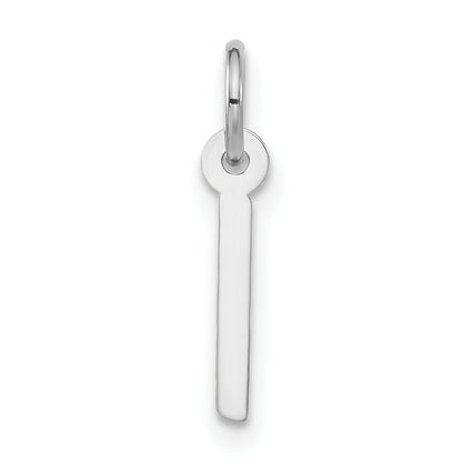 Sterlingsilber Poliert Klein Schräg Block Initiale I Charm