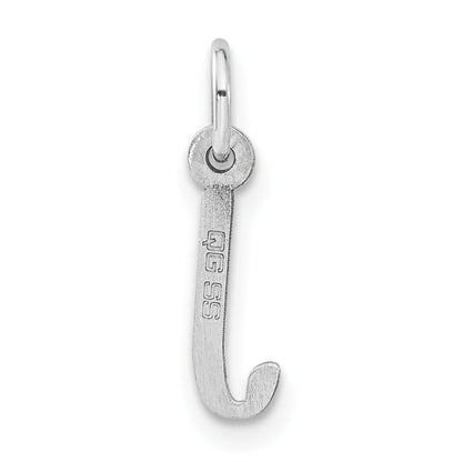 Sterlingsilber Rhodiniert Klein Schräg Block Initiale J Charm