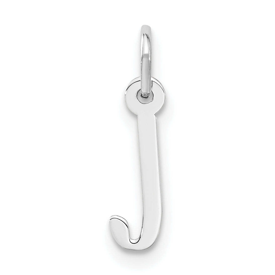 Sterlingsilber Rhodiniert Klein Schräg Block Initiale J Charm