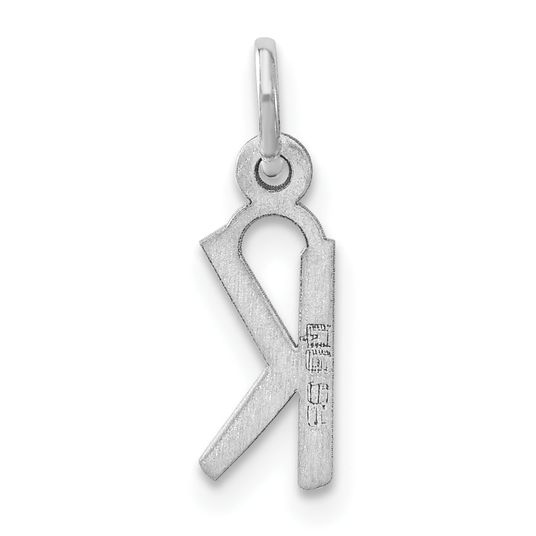 Sterlingsilber Klein Schräg Block Initiale K Charm