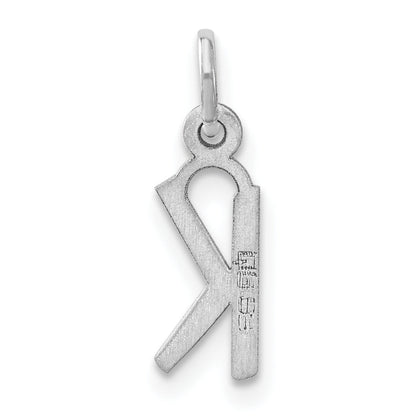 Sterlingsilber Klein Schräg Block Initiale K Charm