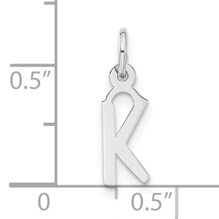 Sterlingsilber Klein Schräg Block Initiale K Charm