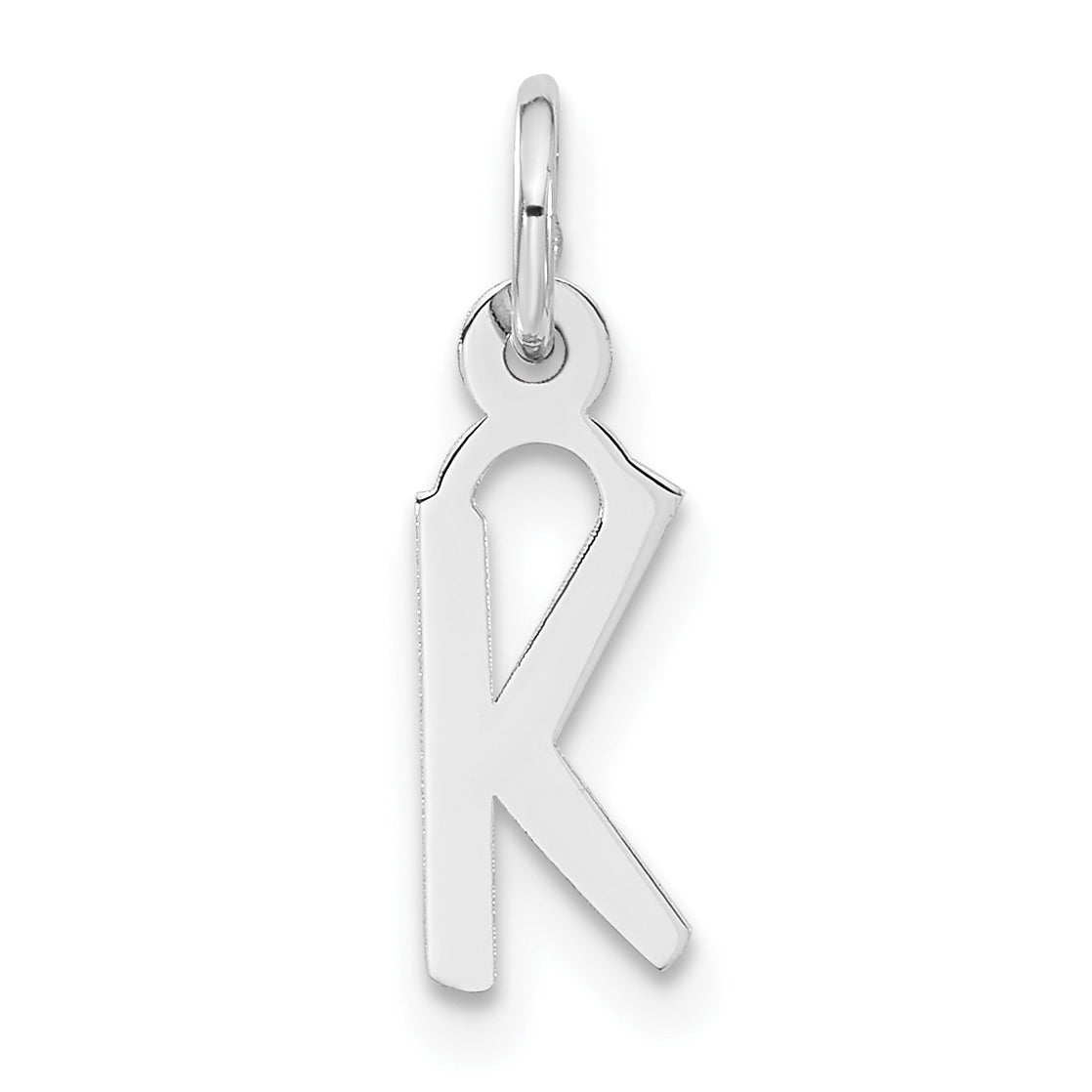 Sterlingsilber Klein Schräg Block Initiale K Charm