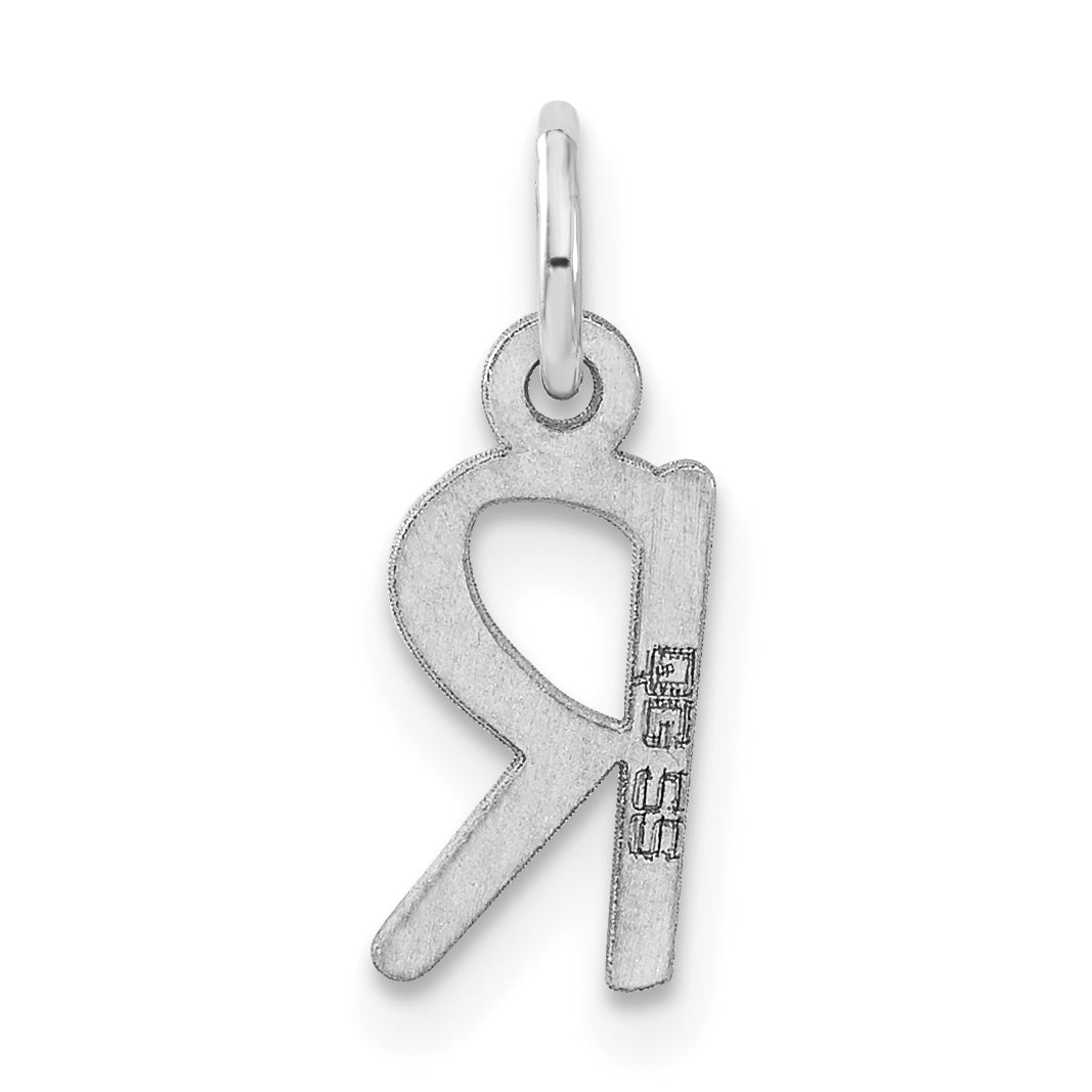 Sterlingsilber Klein Schräg Block Initiale R Charm