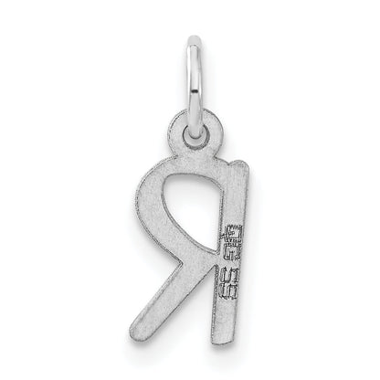 Sterlingsilber Klein Schräg Block Initiale R Charm