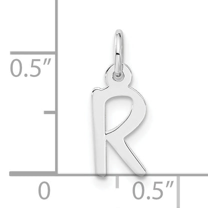 Sterlingsilber Klein Schräg Block Initiale R Charm