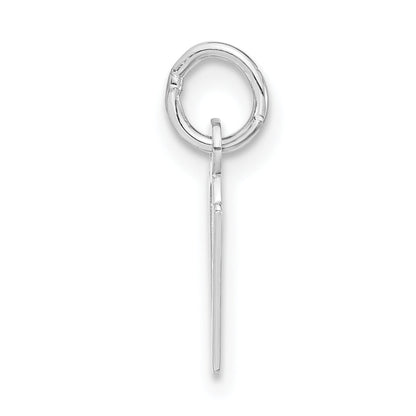 Sterlingsilber Klein Schräg Block Initiale V Charm