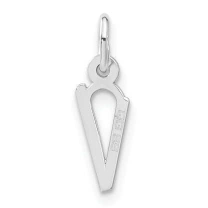 Sterlingsilber Klein Schräg Block Initiale V Charm