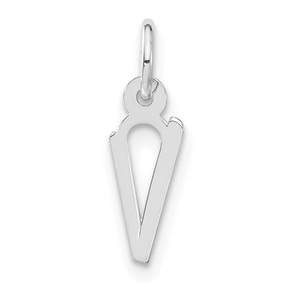 Sterlingsilber Klein Schräg Block Initiale V Charm