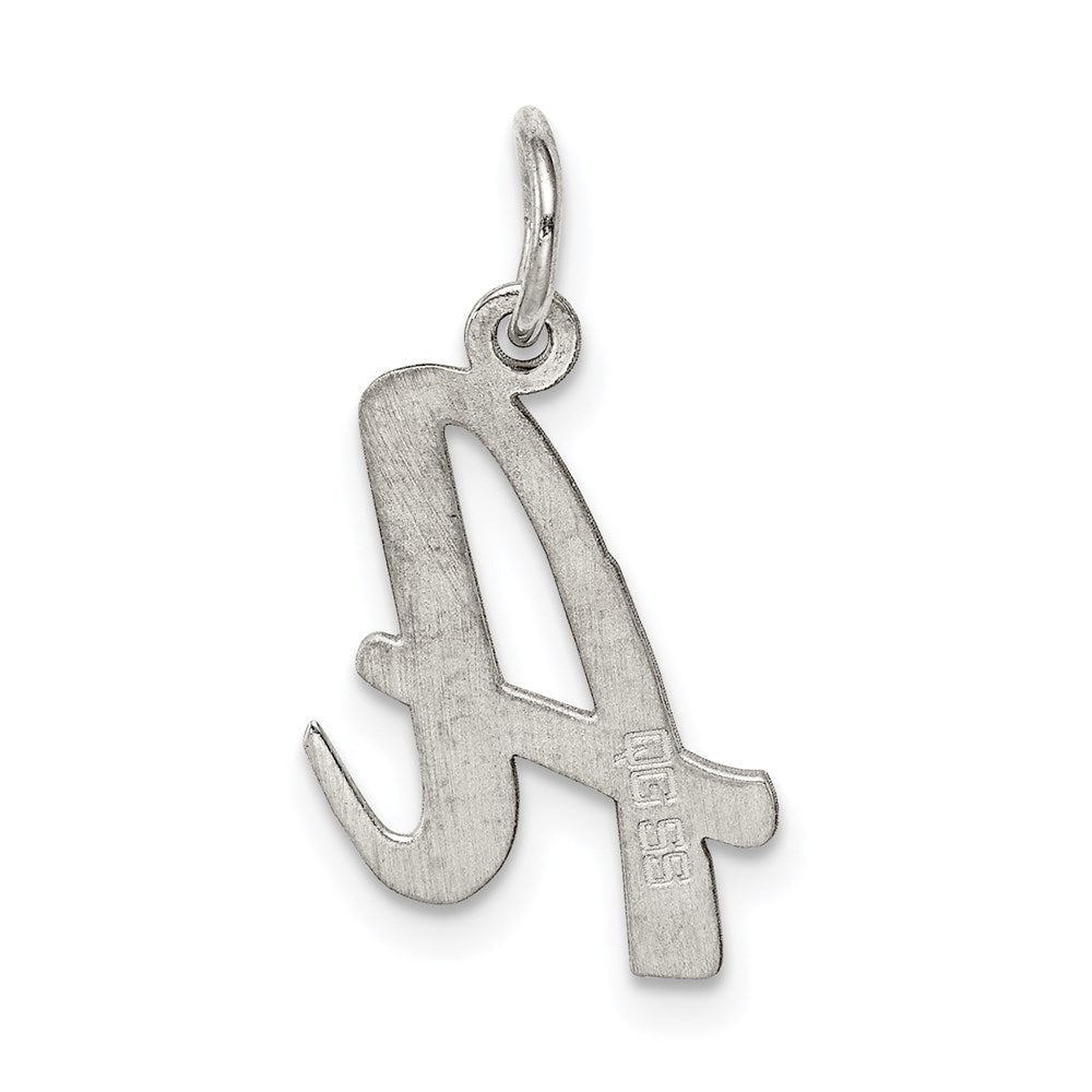 Sterlingsilber Rhodiniert Schreibschrift Buchstabe A Initiale Charm