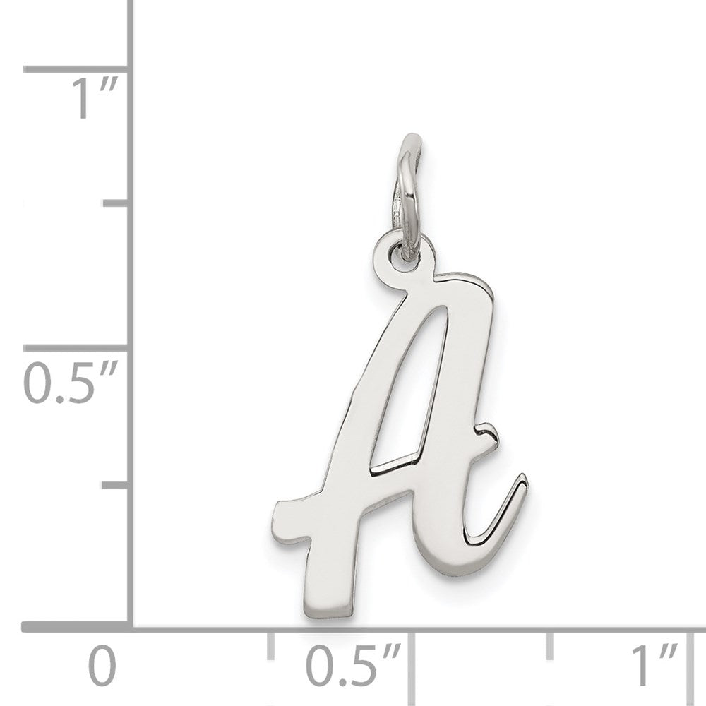 Sterlingsilber Rhodiniert Schreibschrift Buchstabe A Initiale Charm