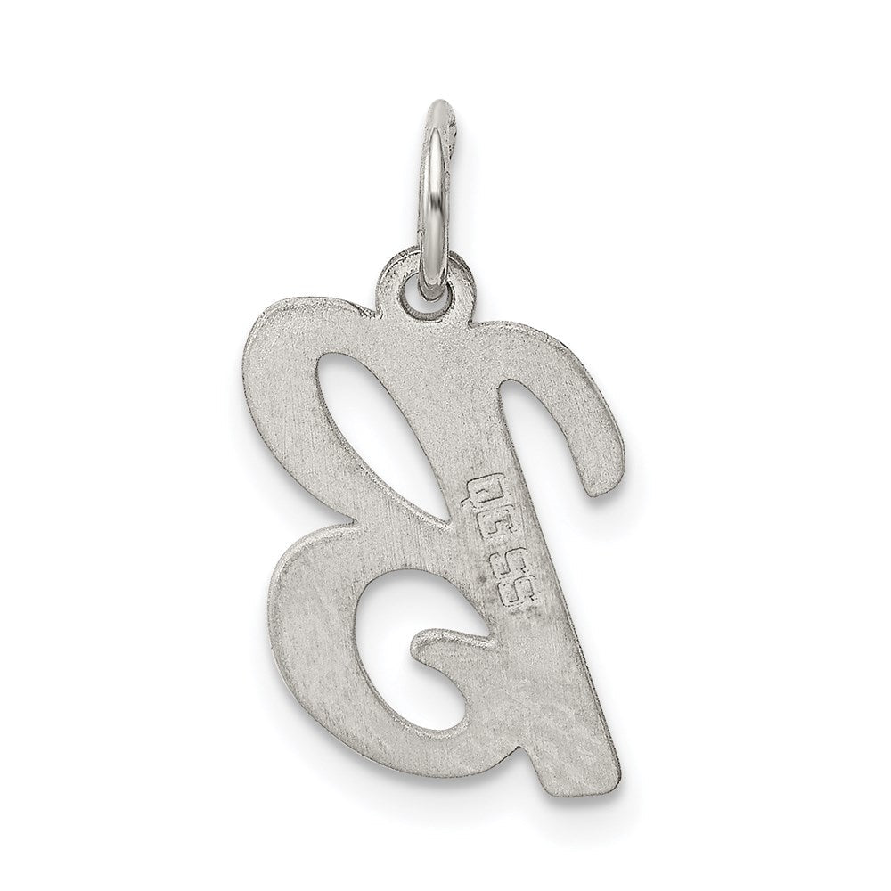 Sterlingsilber Rhodiniert Schreibschrift Buchstabe B Initiale Charm