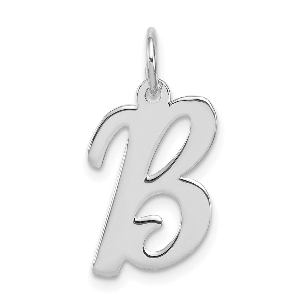 Sterlingsilber Rhodiniert Schreibschrift Buchstabe B Initiale Charm