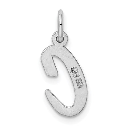 Sterlingsilber Rhodiniert Schreibschrift Buchstabe C Initiale Charm
