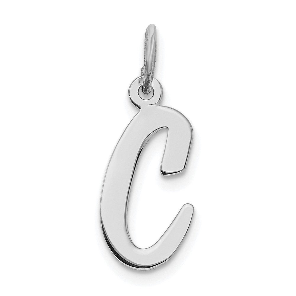 Sterlingsilber Rhodiniert Schreibschrift Buchstabe C Initiale Charm