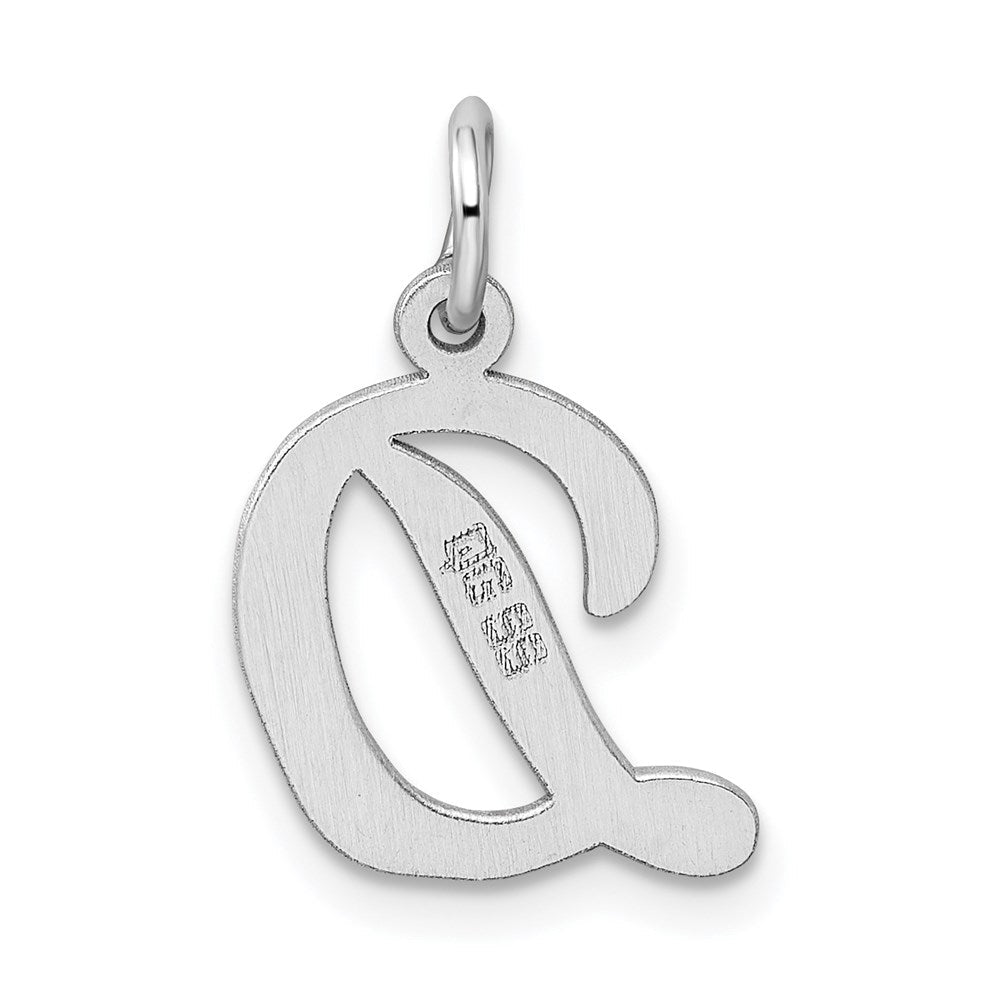 Sterlingsilber Rhodiniert Schreibschrift Buchstabe D Initiale Charm