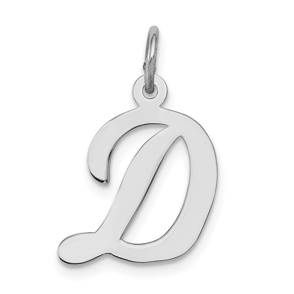 Sterlingsilber Rhodiniert Schreibschrift Buchstabe D Initiale Charm