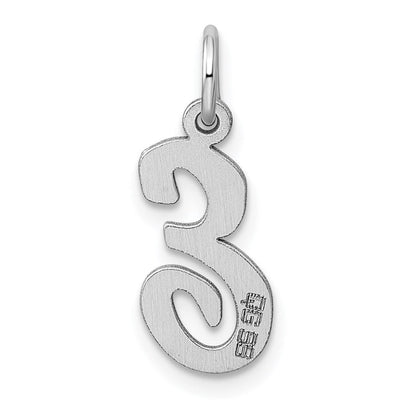 Sterlingsilber Rhodiniert Schreibschrift Buchstabe E Initiale Charm