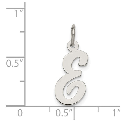 Sterlingsilber Rhodiniert Schreibschrift Buchstabe E Initiale Charm