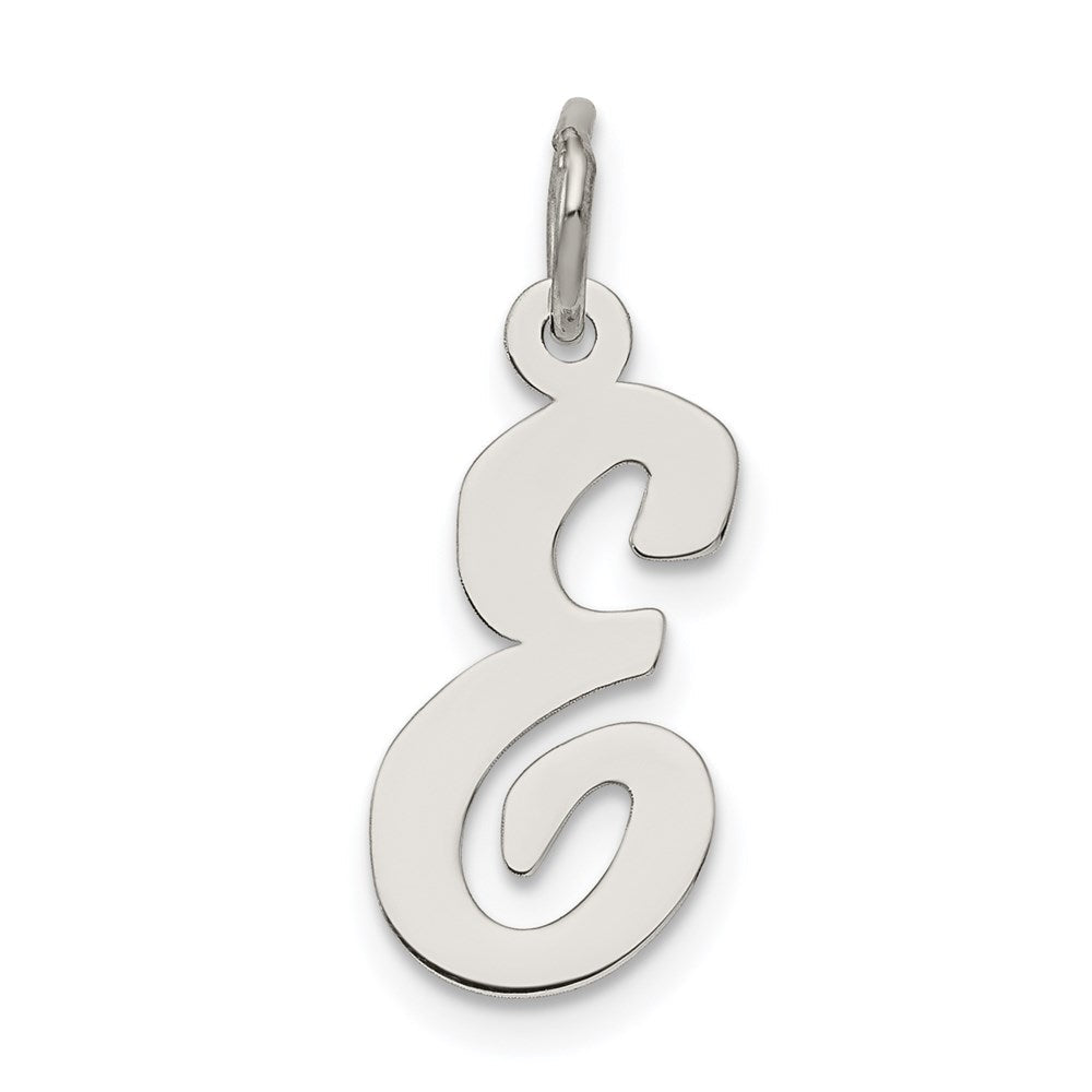 Sterlingsilber Rhodiniert Schreibschrift Buchstabe E Initiale Charm