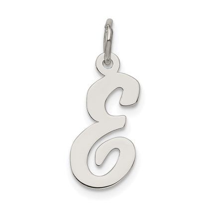 Sterlingsilber Rhodiniert Schreibschrift Buchstabe E Initiale Charm