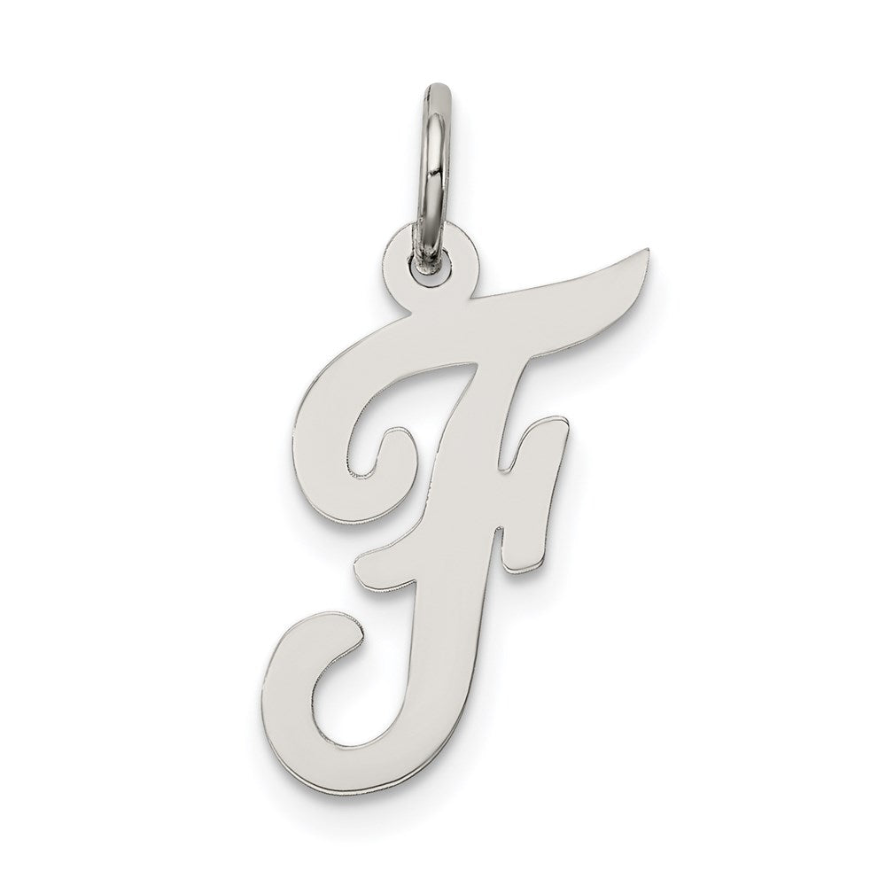Sterlingsilber Rhodiniert Schreibschrift Buchstabe F Initiale Charm