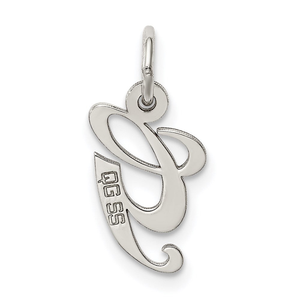 Sterlingsilber Rhodiniert Schreibschrift Buchstabe G Initiale Charm