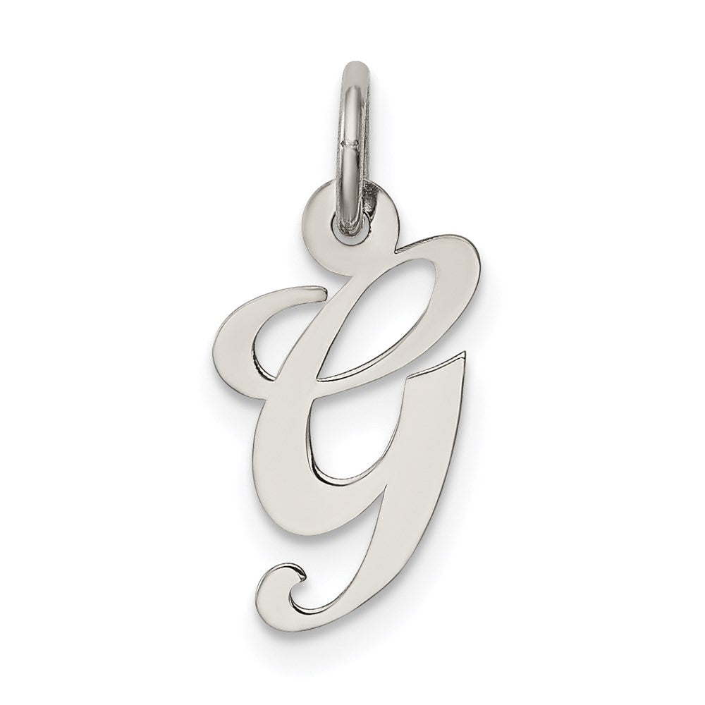 Sterlingsilber Rhodiniert Schreibschrift Buchstabe G Initiale Charm