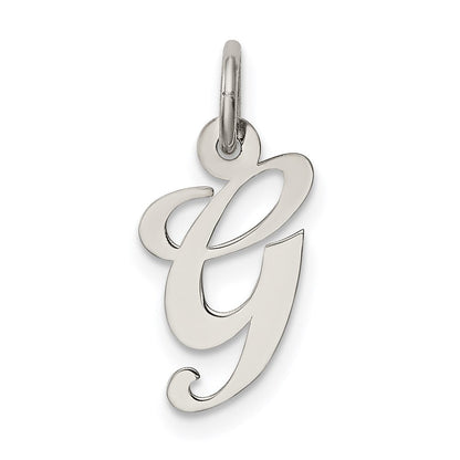 Sterlingsilber Rhodiniert Schreibschrift Buchstabe G Initiale Charm