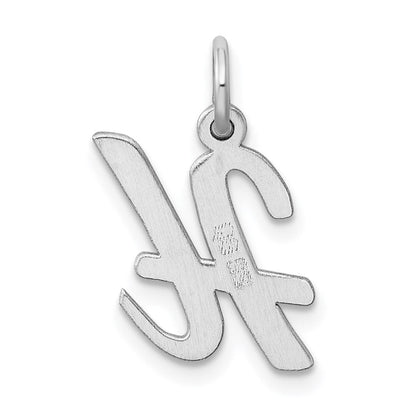 Sterlingsilber Rhodiniert Schreibschrift Buchstabe H Initiale Charm