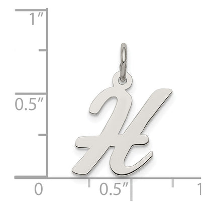 Sterlingsilber Rhodiniert Schreibschrift Buchstabe H Initiale Charm