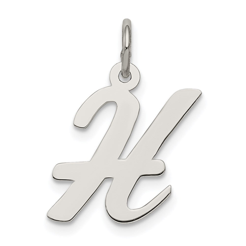 Sterlingsilber Rhodiniert Schreibschrift Buchstabe H Initiale Charm