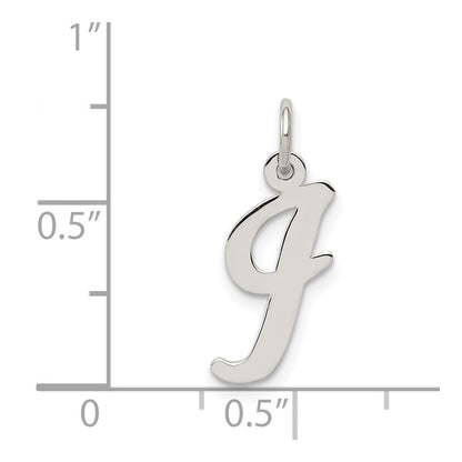 Sterlingsilber Rhodiniert Schreibschrift Buchstabe I Initiale Charm