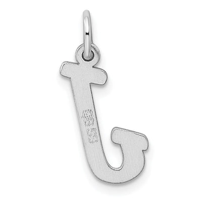 Sterlingsilber Rhodiniert Schreibschrift Buchstabe J Initiale Charm