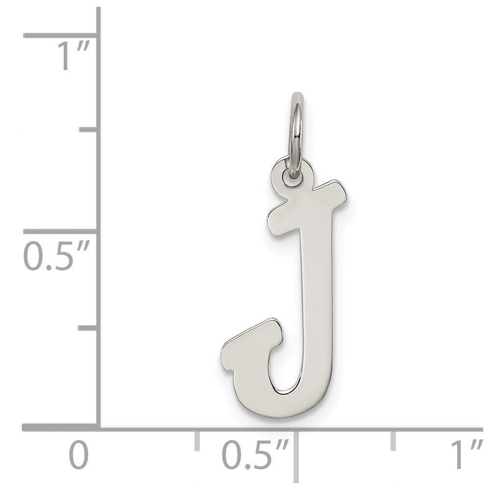 Sterlingsilber Rhodiniert Schreibschrift Buchstabe J Initiale Charm