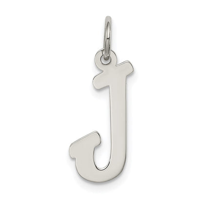 Sterlingsilber Rhodiniert Schreibschrift Buchstabe J Initiale Charm