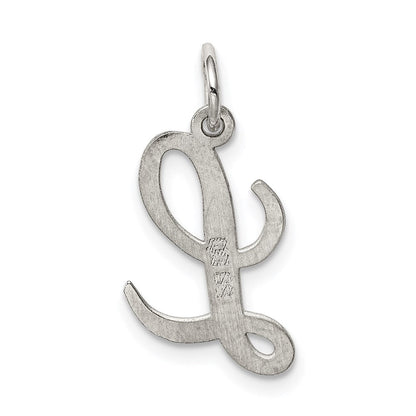 Sterlingsilber Rhodiniert Schreibschrift Buchstabe L Initiale Charm